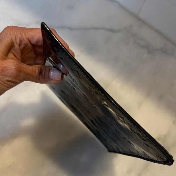 Michael Kors Patent Leather Embossed XL Wristlet Pouch Clutch - Picture 7 of 16